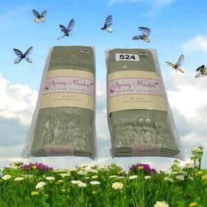 Set Of 8 Elegant Spring Meadow Damask Napkins 17" X 17" Pistachio Light Green